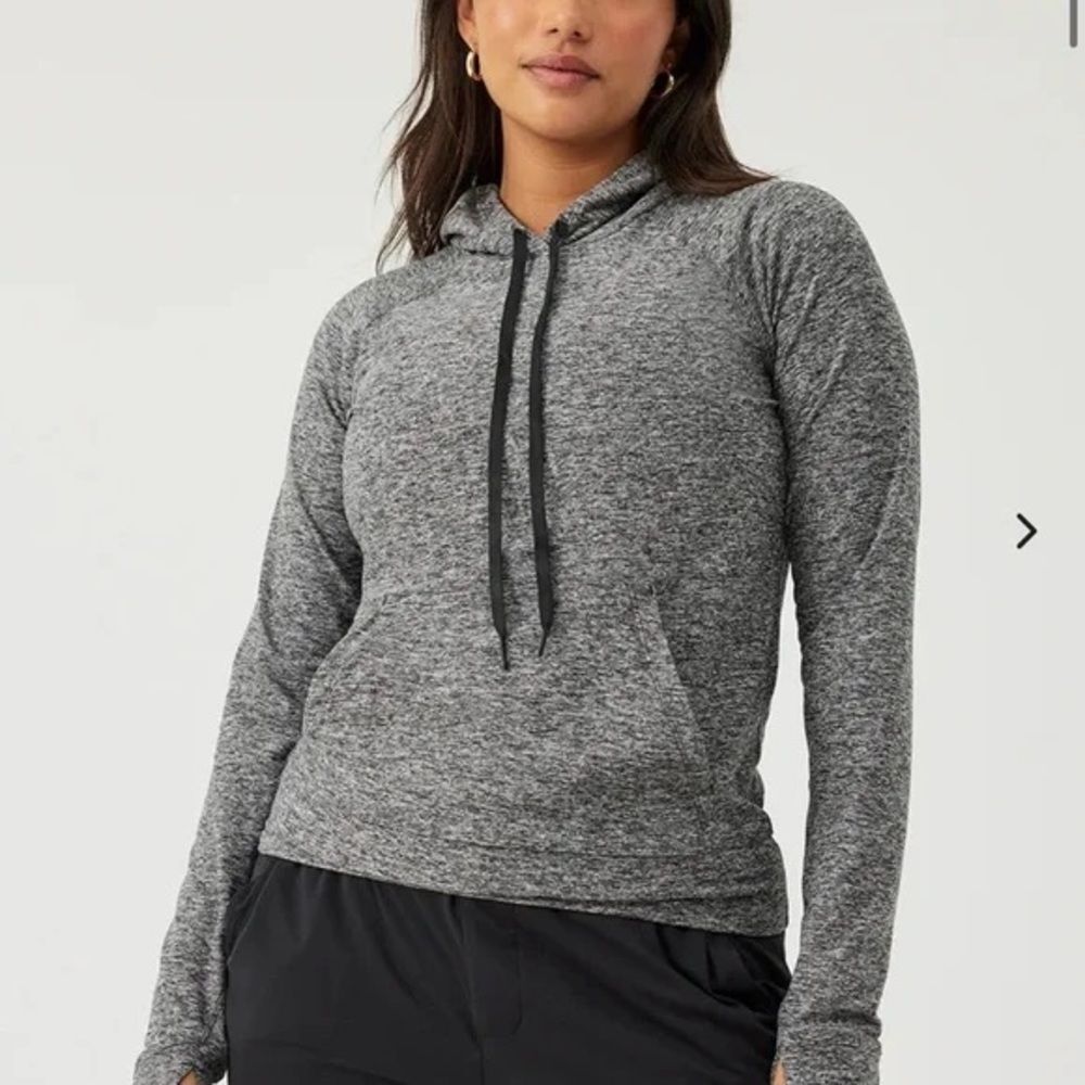 Outdoor Voices Cloudknit Hoodie Gray Womens Medium Activewear Athleisure Lounge